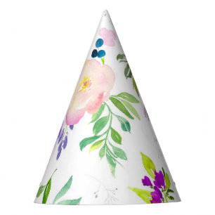 Dainty Watercolor Blume Peonies und Wisterias Partyhütchen