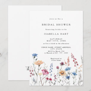 Dainty Wild Blume Bridal Dusche Einladung