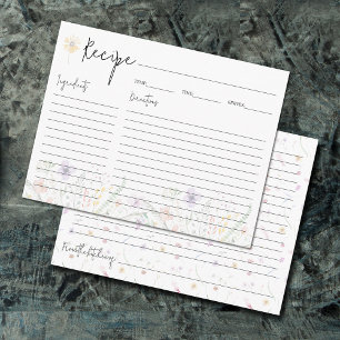 Dainty Wildblumen Brautparty Rezept Karten