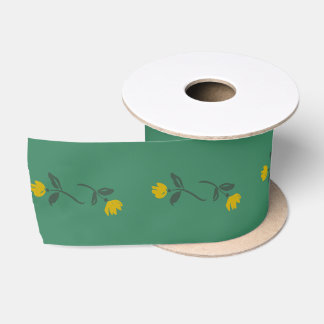 Dainty Yellow Flowers Satinband