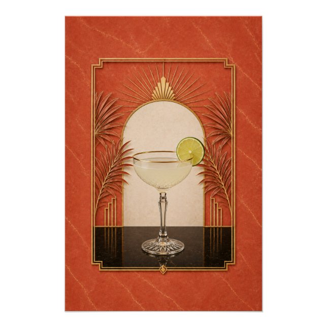 Daiquiri Art Deco Poster | Bar Kunst (Vorderseite)
