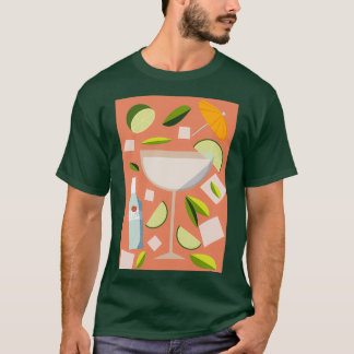 Daiquiri-Cocktail mit Limonen T-Shirt