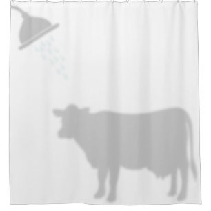 Dairy Cow Shadow Silhouette Shadow Buddies Duschvorhang