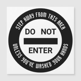 Dairy NO ENTRY Wash Hands Magnetkarte