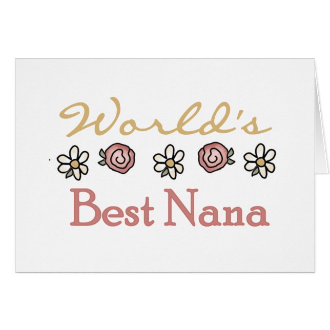 Daisies and Rose Weltbeste Nana Tshirts (Vorderseite (Horizontal))