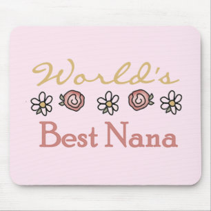 Daisies and Rose Weltbeste Nana Tshirts Mousepad