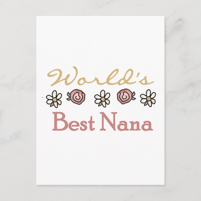 Daisies and Rose Weltbeste Nana Tshirts Postkarte (Vorderseite)