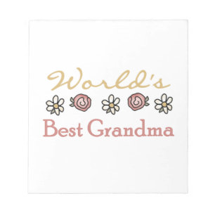 Daisies and Rose Weltbeste Oma-Geschenke Notizblock