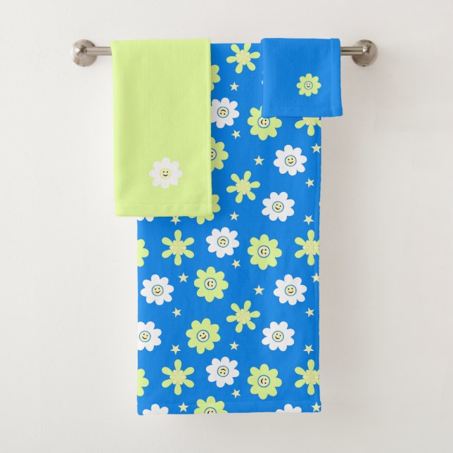 Daisies and Stars Badhandtuch Set (Insitu)