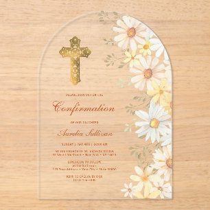 Daisies Arch Confirmation Acryleinladungen