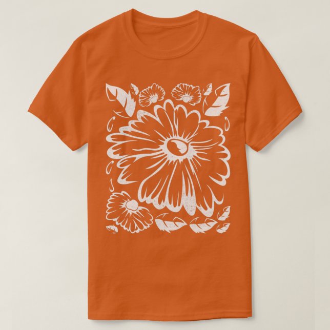 Daisies Botanical Nature Gardener Floral Daisy Flo T-Shirt (Design vorne)
