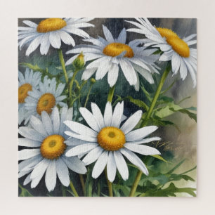 Daisies Bunch Blume Elegante Wasserfarbe Puzzle