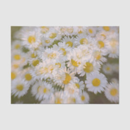 Daisies Bunch White Print Floral Decoupage Seidenpapier