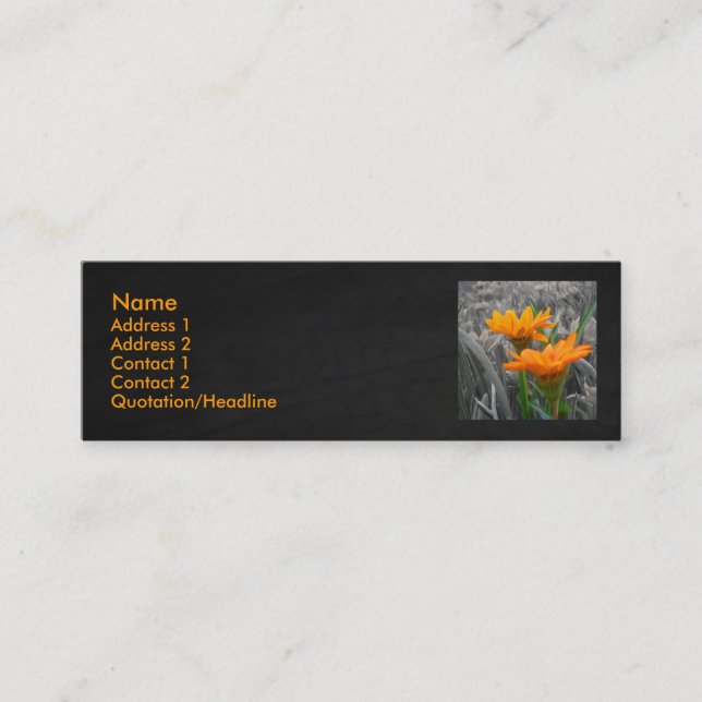 Daisies Business Card Mini Visitenkarte (Vorderseite)