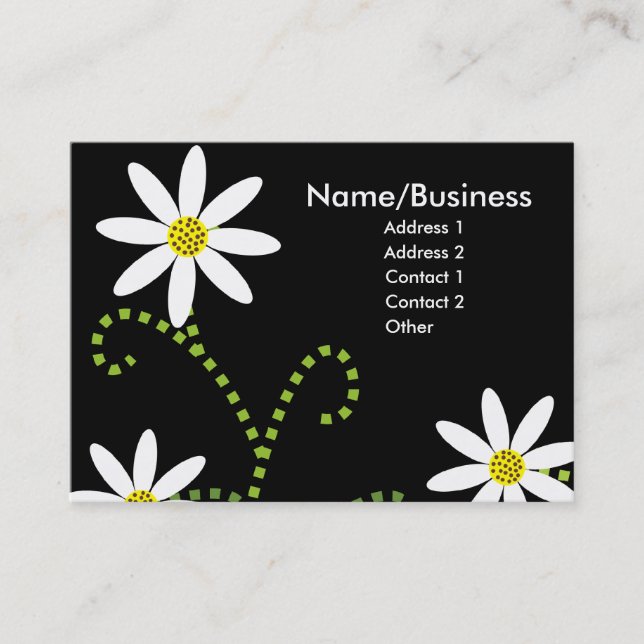 Daisies Chubby Business Card Visitenkarte (Vorderseite)