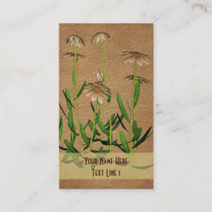 Daisies Floral Business Card Visitenkarte