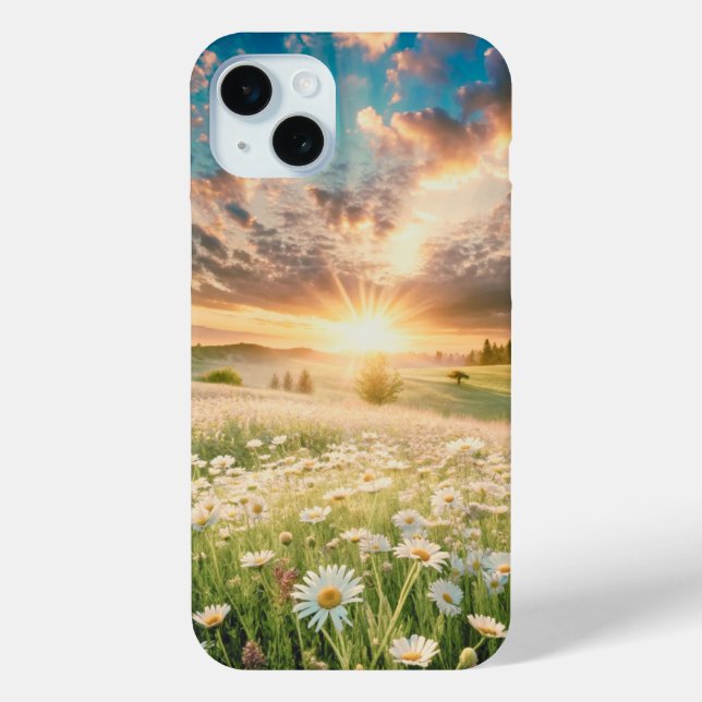 Daisies Flowers Meadow Sunrise Case-Mate iPhone Hülle (Rückseite)