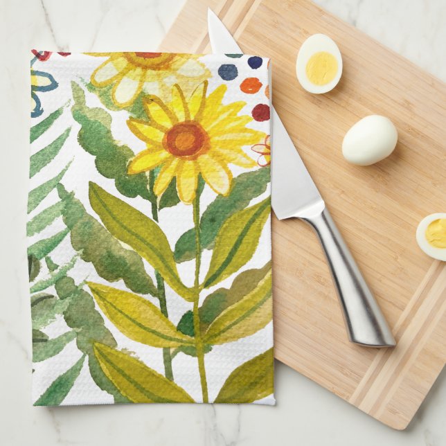 Daisies Geschirrtuch (Viertel Falte)