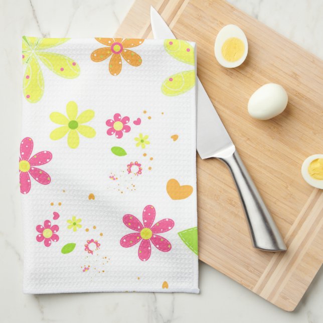 Daisies Geschirrtuch (Viertel Falte)