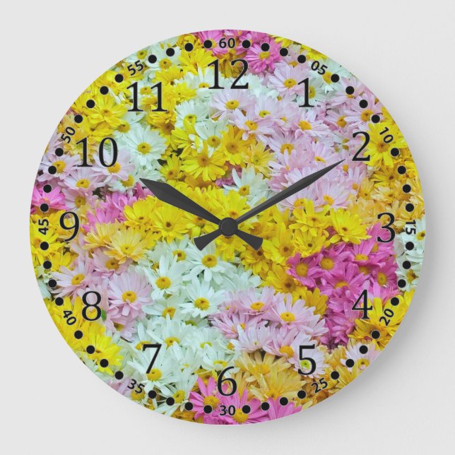 Daisies Große Wanduhr (Vorderseite)