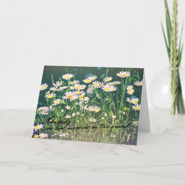 DAISIES Grußkarte Dankeskarte (Vorderseite)