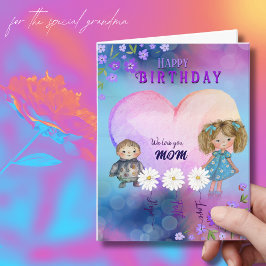 Daisies, Hope Faith Liebe Mama Geburtstagskarte Karte