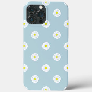 Daisies Illustratives Muster auf blass blau Case-Mate iPhone Hülle
