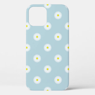 Daisies Illustratives Muster auf blass blau Case-Mate iPhone Hülle