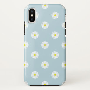 Daisies Illustratives Muster auf blass blau Case-Mate iPhone Hülle