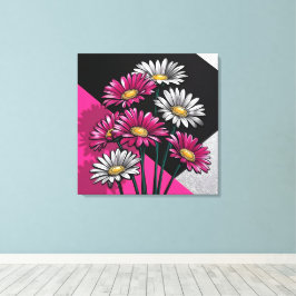 Daisies in Pink and White  Leinwanddruck