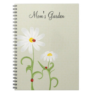 Daisies Ladybugs Personalisiert Journal Notizblock
