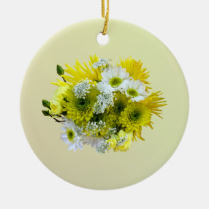 Daisies, Mama und Königin Anne's Lace Bouquet Keramik Ornament