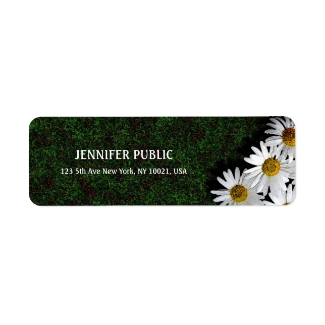 Daisies Moderne Design Blume Rücksendeadresse (Vorne)