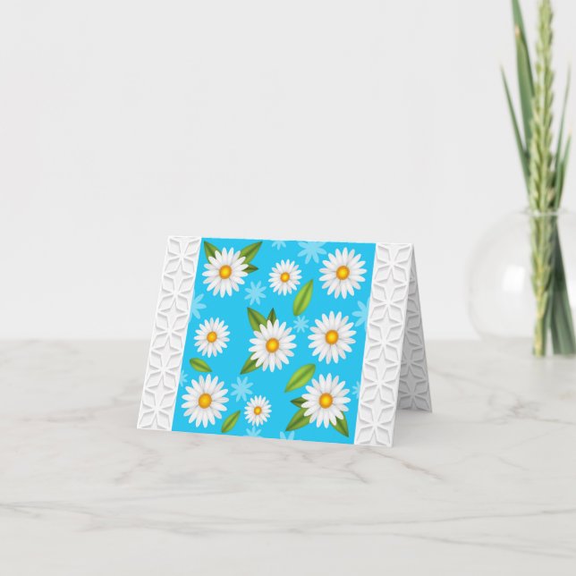 Daisies Notecard - Segen Sie! Dankeskarte (Vorderseite)