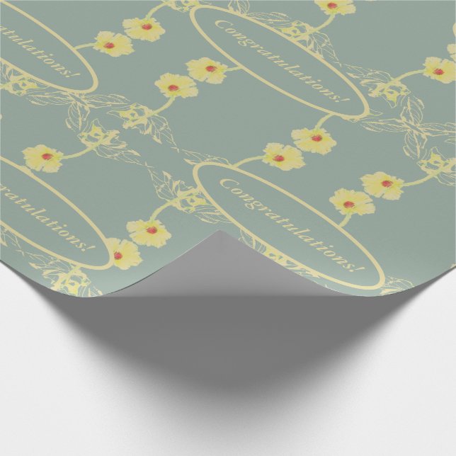 Daisies on Gray Custom Greeting Geschenkpapier (Ecke)