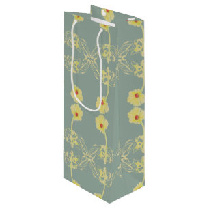 Daisies on Gray Jedes Anlasses Wine Bag Geschenktüte Für Weinflaschen