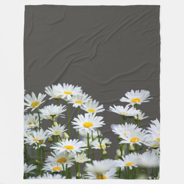 Daisies on Grey Fleecedecke (Vorderseite)