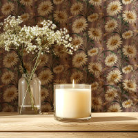 Daisies on Mauve Floral