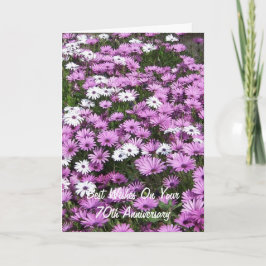 Daisies Personalisiert 70. Hochzeitstag Karte