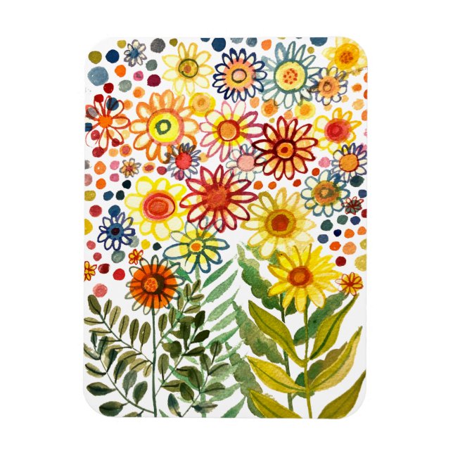 Daisies Postcard Magnet (Vertikal)
