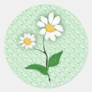 Daisies Runder Aufkleber