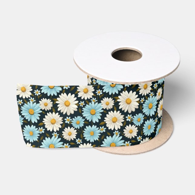 Daisies Satin Ribbon Satinband (Spule)