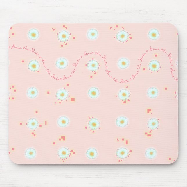 Daisies Save the Date Mousepad (Vorne)