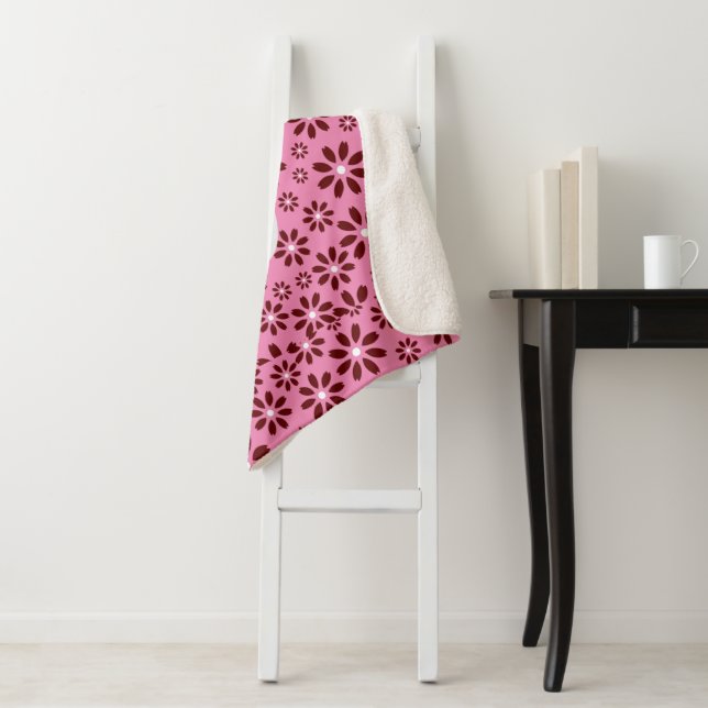Daisies Simple Stylish Modern Sherpadecke (Beispiel)