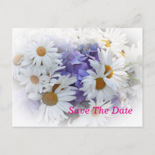 Daisies Summer Wedding Verlobung Postcard Postkarte