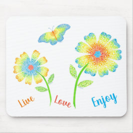 Daisies und Butterfly Mouse Pad Mousepad
