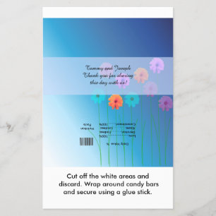 Daisies Wedding Candy Bar Wrapper Flyer