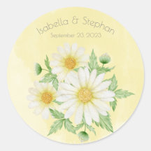 Daisies White Yellow Floral Typografy