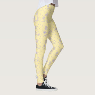 Daisis and Dots 2 - Pastellgelb und Lila Leggings