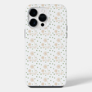 Daisis and Dots 2 - White, Sand und Palm Green iPhone 14 Pro Max Hülle